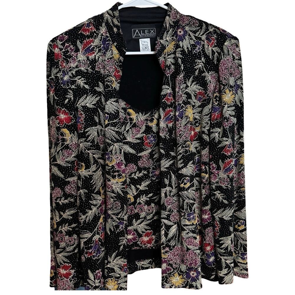 Vintage Alex Evenings Jacket & Tank Two-Piece Set Size: L